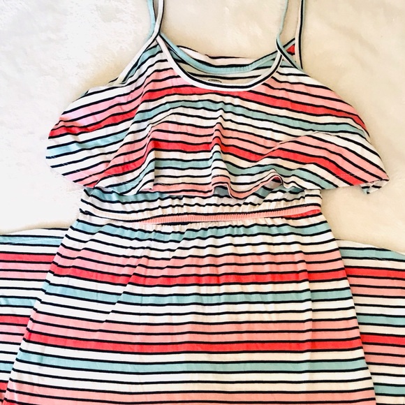 Multicolor Striped Ruffle Dress - Picture 2 of 4
